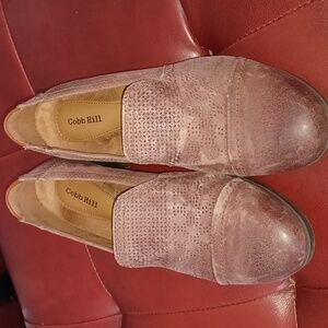 Cobb Hill Shoes Women's 7.5M Burgundy Loafers Slip On Leather